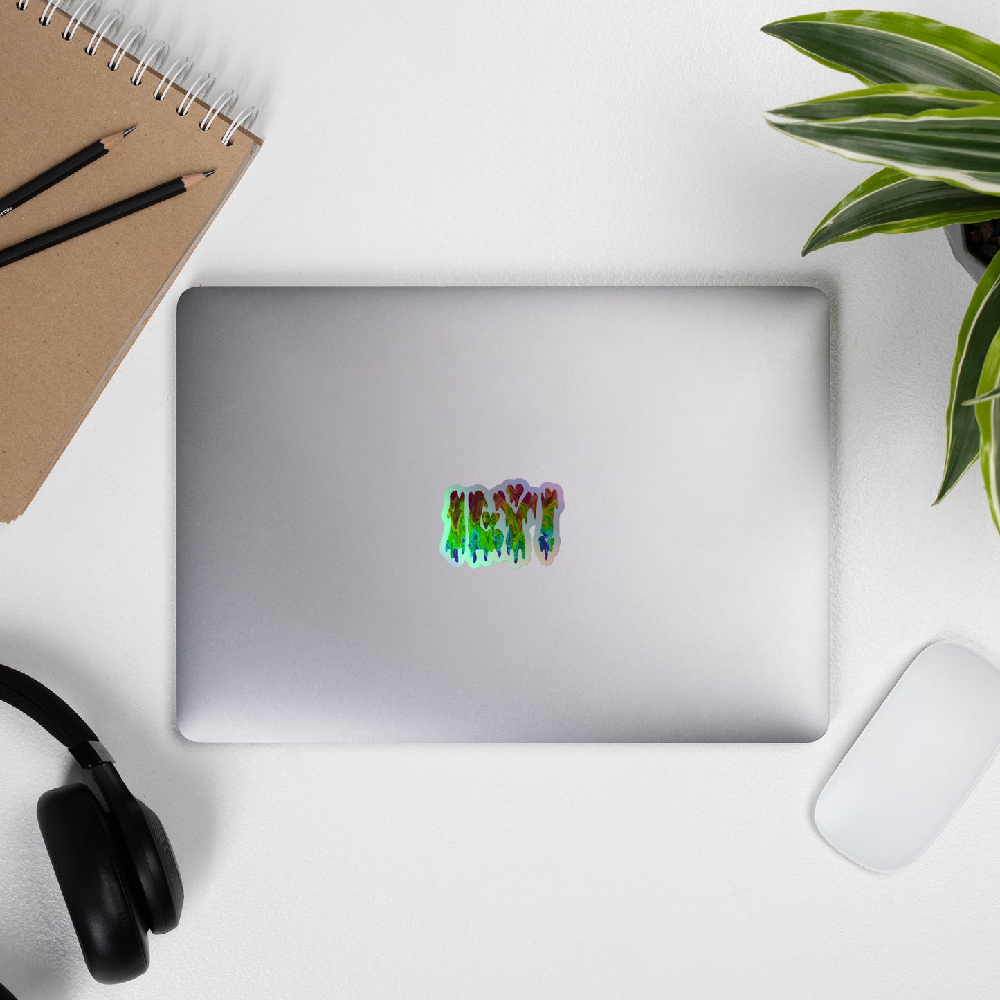 TENHUT COLLECTIVE MERCH: ILY! Holographic Trippy Laptop stickers