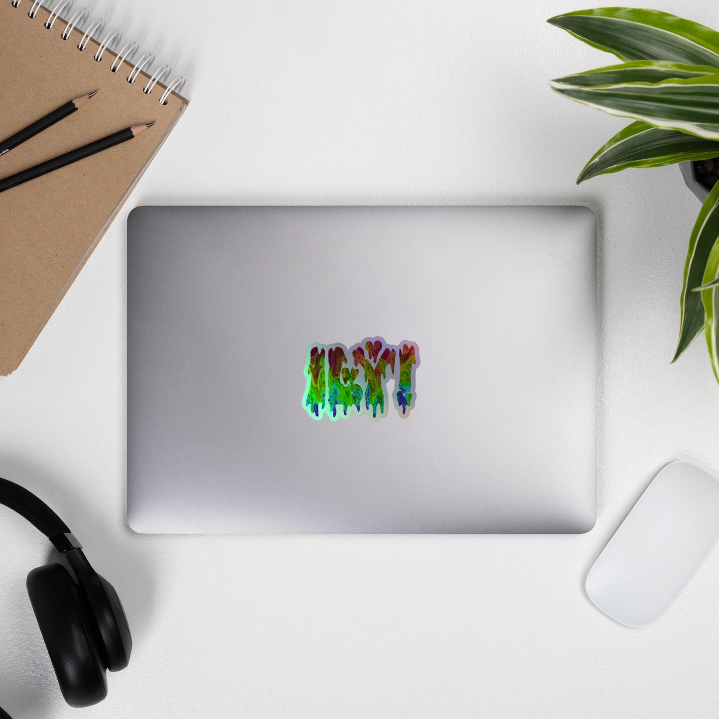 TENHUT COLLECTIVE MERCH: ILY! Holographic Trippy Laptop stickers